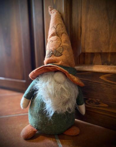 a stuffed animal with a cat hat on its head at Agriturismo La Bisa in Trecenta