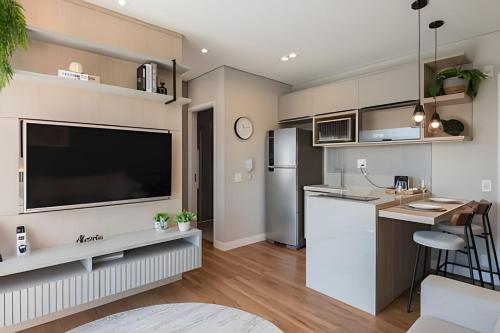Dapur atau dapur kecil di Charmoso Studio no Cambuí