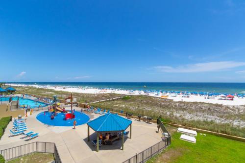 an aerial view of a playground at the beach at Phoenix V 202 in Orange Beach