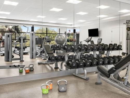 a fitness room with a gym with lots of equipment at Westin Desert Willow Villas 1BR Apartment with Resort Access in Palm Desert