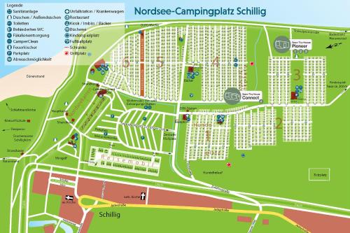 a map of the northwest campus amphitheater shifting at Tiny House Pioneer 3 - Green Tiny Spot Schillig in Wangerland