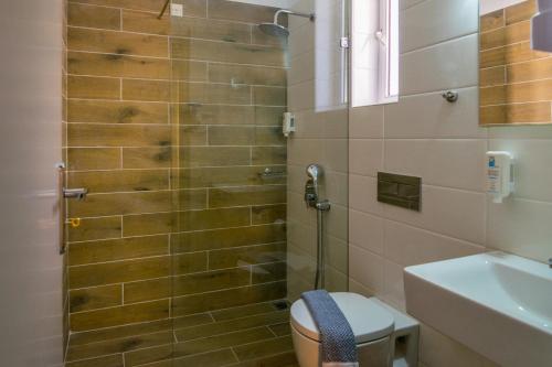 Koupelna v ubytování Evelin Hotel