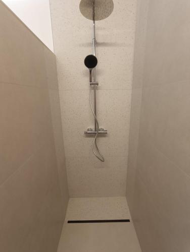 a shower in a bathroom with a shower head at Franco'gîte in Francorchamps