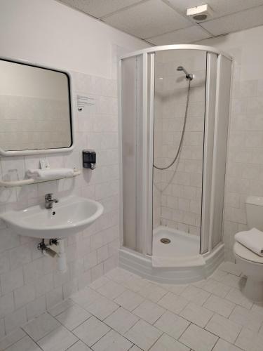 Salle de bains dans l'établissement Hotel Legie