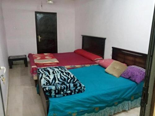 a bedroom with two twin beds in a room at Giza Pyramids Hotel in Cairo