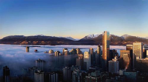 a view of a city with a bunch of buildings at Hyatt Vancouver Downtown Alberni in Vancouver