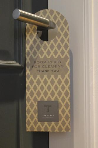 a sign on a door that reads room ready for learning thank you at The Tilman in Barmouth