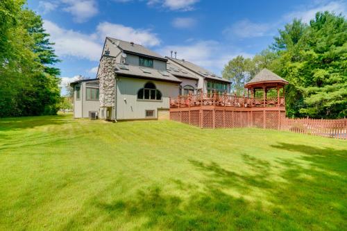 a house with a large yard with a gazebo at Pool Table and Deck Luxury Mansion in Niskayuna! in Niskayuna