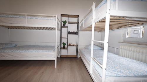 Ένα ή περισσότερα κρεβάτια σε δωμάτιο στο Breughel Apartments