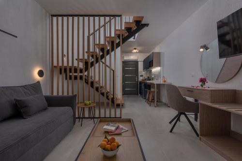 Χώρος καθιστικού στο Koralli Luxury Suites