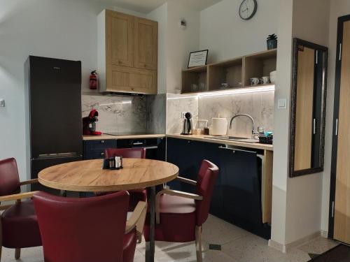 Η κουζίνα ή μικρή κουζίνα στο Buko apartamenty