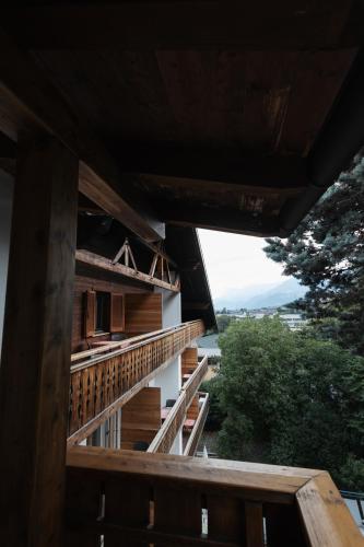 a view from the balcony of a house at Hotel Marlingerhof in Marlengo