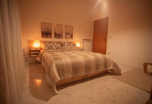 Postel nebo postele na pokoji v ubytování ilrifugiosalerno