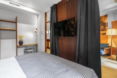 Ένα ή περισσότερα κρεβάτια σε δωμάτιο στο Lux Apartment Parking Included