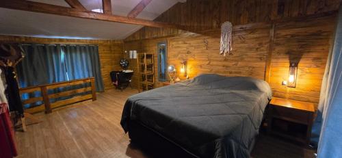 Postel nebo postele na pokoji v ubytování Cabana do Aviador vista Montanhas