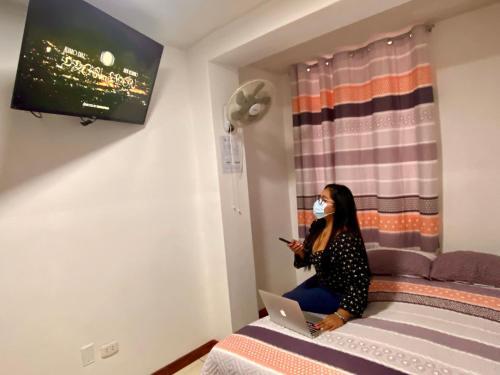 Ένα ή περισσότερα κρεβάτια σε δωμάτιο στο Hostal Venus - Nueva Imagen