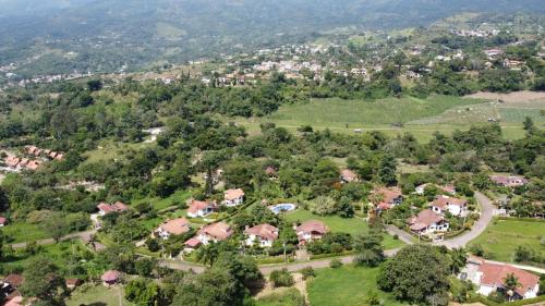 an aerial view of a subdivision of houses at Finca Villa Tere in Fusagasuga