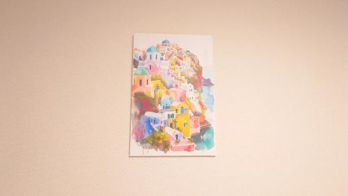a painting of a city on a wall at 22minutes by car to Nagoya Station 2parking 