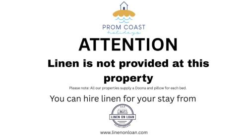 a sign that says linear is not provided at this property at 37 Oceanview Parade Sandy Point in Sandy Point