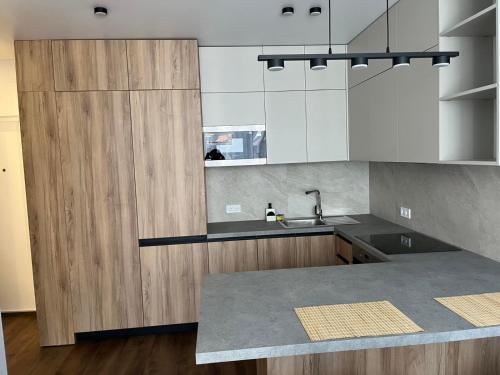 Dapur atau dapur kecil di Квартира новобудова ЖК Республіка