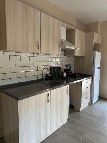 Dapur atau dapur kecil di Zeytince Apart Foça