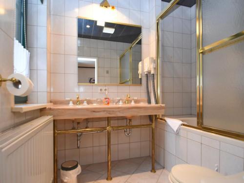 Un baño de Luxurious Apartment in Jägersgrün with Saunas