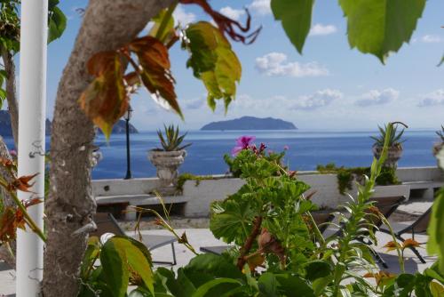 a view from a balcony overlooking the ocean at Hotel Torre Dei Borboni in Ponza