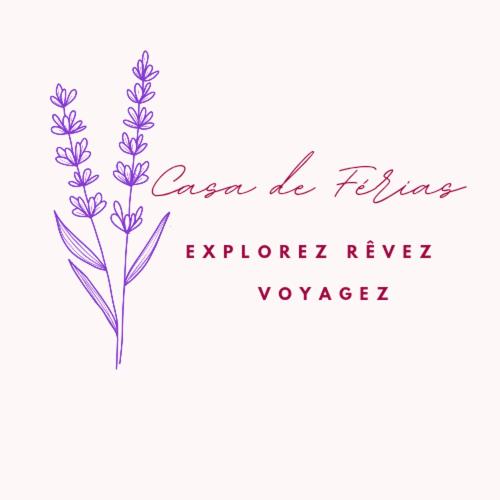 a drawing of a lavender flower on a white background at Casa De Férias in Volvent