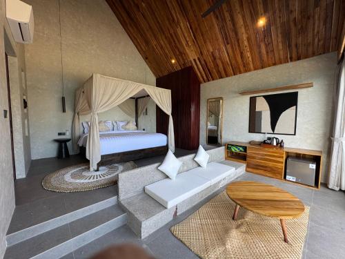 Postel nebo postele na pokoji v ubytování The Cubang Hut's Lembongan