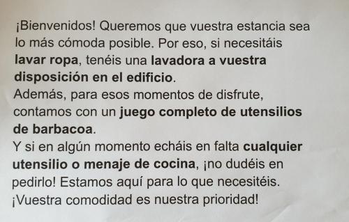 a page of a document with the words visa versa at Casita de Aldea in Sotrondio