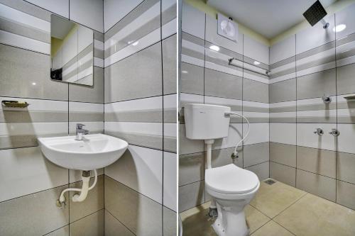 Koupelna v ubytování Hotel O Crystal Executive Suites