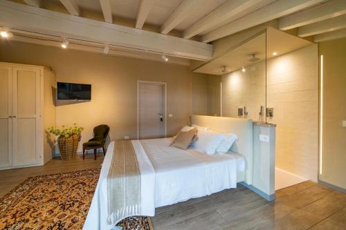 Katil atau katil-katil dalam bilik di Agriturismo Cascina Carai