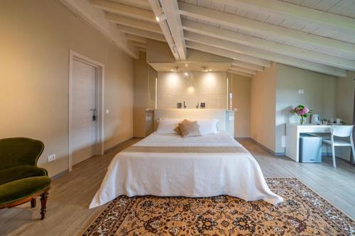 Katil atau katil-katil dalam bilik di Agriturismo Cascina Carai
