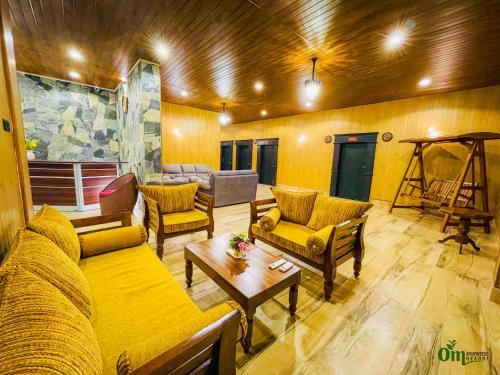 Posezení v ubytování Om Ayurvedic Resort & Spa