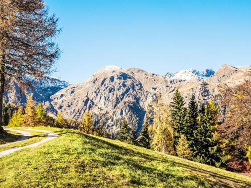 a dirt road leading to a mountain range at Chalet Baita al Compo by Interhome in Borgo