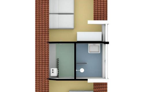 a rendering of a building with a window at D-8B Van Der Linde in De Cocksdorp