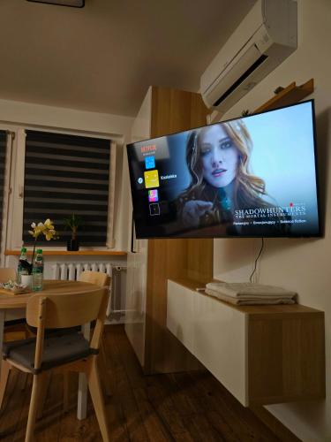 Μια τηλεόραση ή/και κέντρο ψυχαγωγίας στο Apartament Kozielska z balkonem i klimatyzacją