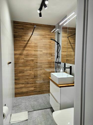 Ένα μπάνιο στο Apartament Kozielska z balkonem i klimatyzacją