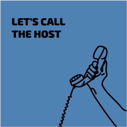 a drawing of a microphone with the words lets call the host at Vie Via - Your Hotel in Leeuwarden