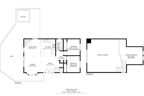 a floor plan of a house at Whispers on the Sandy in Rhododendron