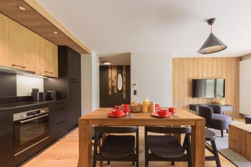 Dapur atau dapur kecil di TERRESENS - L'Eclat des Veriaz - Megève - Praz-sur-Arly - New