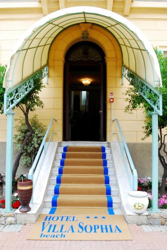a set of stairs leading to a building at Hotel Villa Sophia in Sanremo