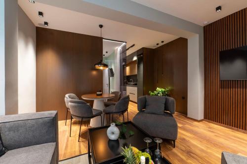 Posezení v ubytování PR Parga Apartment