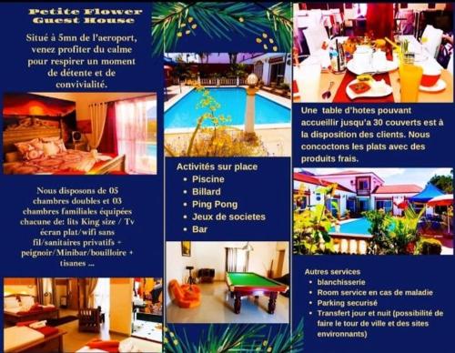 a collage of different pictures of a resort at Petite Flower Guest House in Talata-maty