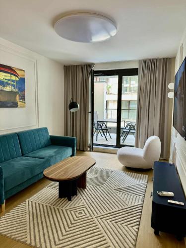 Χώρος καθιστικού στο The Velvet Apartment Kościuszki