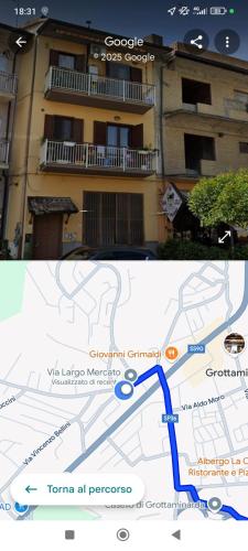 a map of a city with a building at B & B Le due noci in Grottaminarda