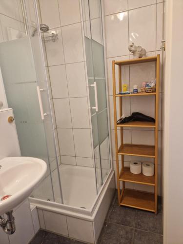 Koupelna v ubytování kleines Appartement - zentral, citynah, Stadion, Westfallenhalle