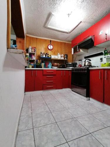 Kuchyň nebo kuchyňský kout v ubytování Hostal Caleta Abarca