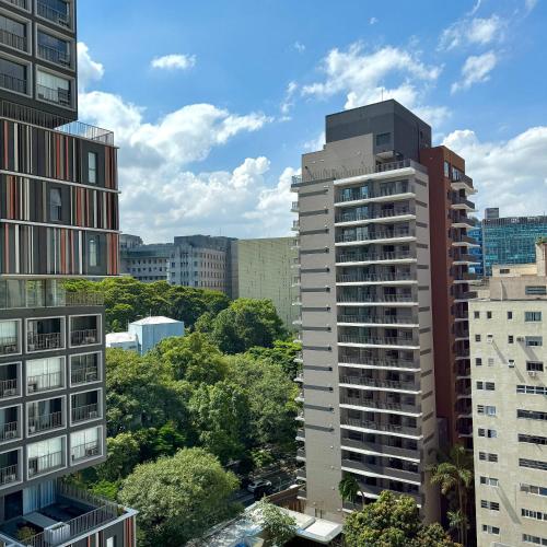 a view of a city with tall buildings at Apartamentos Prime - Jardins in Sao Paulo