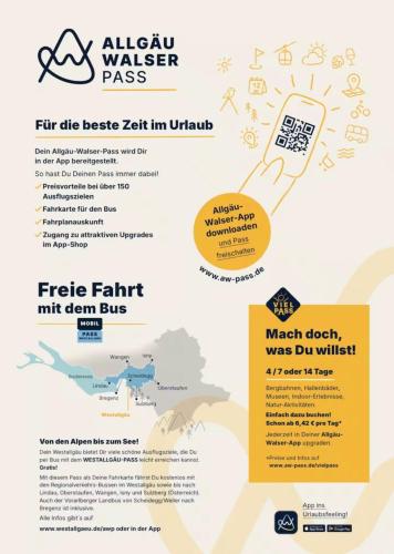 a brochure for the algal walker pass at Design-Apartment im Zentrum von Scheidegg in Scheidegg